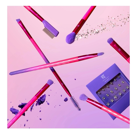 Real Techniques Galactic Glo Bright Eye Makeup Brush Kit, 8 Piece Set - Picture 5 of 5